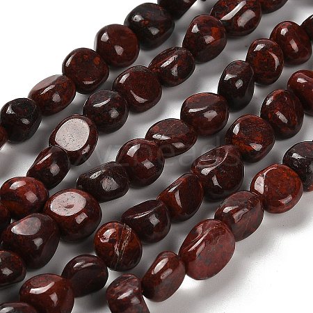 Natural Brecciated Jasper Beads Strands G-P497-01E-92-1