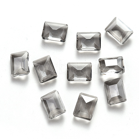 Rectangle Transparent Glass Cabochons MRMJ-T009-150-1