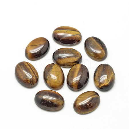 Natural Tiger Eye Cabochons X-G-R415-8x10-35-1