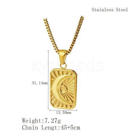 Stylish Stainless Steel Sunbeam Pendant Necklace for Women's Daily Wear KZ7444-2-1