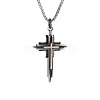 Religion Alloy Layered Cross Pendant Necklaces for Unisex WG392DA-01-1