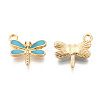 Light Gold Plated Alloy Charms X-ENAM-T009-02B-1