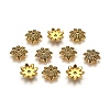8-Petal Tibetan Style Alloy Flower Bead Caps TIBEB-2347-AG-LF-1