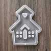 DIY House with Heart Pattern Candle Silicone Molds DIY-G113-05B-3