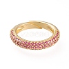 Adjustable Brass Micro Pave Cubic Zirconia Cuff Rings LS-RJEW-L098-007C-G-1
