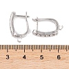 Rack Plating Brass Cubic Zirconia Hoop Earring Findings X-KK-S374-04P-04-3