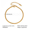 3MM 304 Stainless Steel Flat Snake Chain Anklets for Women ZY1276-2-1