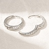 Rack Plating Brass Micro Pave Cubic Zirconia Hoop Earrings EJEW-H143-25P-01-3