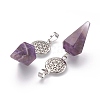 Natural Amethyst Pendants G-O194-22-3