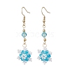 Glass Seed Beads Dnagle Earrings EJEW-MZ00501-03-2