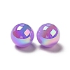 UV Plating Opaque Rainbow Iridescent Acrylic Beads LS-SACR-A001-03I-3