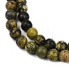 Natural Yellow Turquoise(Jasper) Beads Strands G-F591-25-10mm-4