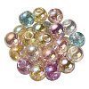 UV Plating Rainbow Iridescent Acrylic Beads OACR-C012-03-3