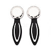 Alloy & Iron Bookmark Cabochon Settings PALLOY-N184-05S-1