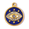 304 Stainless Steel with Enamel Pendants SA-OY002-27G-01-1
