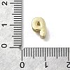 Brass Micro Pave Cubic Zirconia Letter Multi-Strand Links KK-D295-32G-16-3