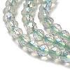 Electroplate Transparent Glass Beads Strands X-GLAA-H021-01A-FR07-4