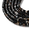 Natural Black Flower Agate Beads Strands G-H230-95-4