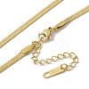 Red Acrylic Heart & Crystal Rhinestone Pendant Necklace with Herringbone Chains NJEW-F298-10G-4