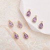 10Pcs Brass Micro Pave Cubic Zirconia Charms KK-SZ0002-47-3