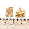 Brass Micro Pave Cubic Zirconia Stud Earrings EJEW-Z091-04G-N-3