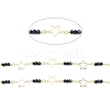 Brass & Glass Beads Beaded Chain CHC-D029-23G-2
