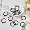 15Pcs Zinc Alloy Spring Gate Rings FIND-BBC0005-01B-B-4