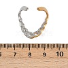 304 Stainless Steel Cuff Rings for Women RJEW-L133-03GP-03-3