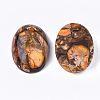 Assembled Synthetic Imperial Jasper and Bronzite  Cabochons X-G-S329-080H-2