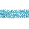 Transparent Electroplate Glass Beads Strands GLAA-F029-4mm-A20-1