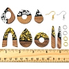 DIY Opaque Resin & Walnut Wood Earring Making Kits DIY-FS0007-84-5