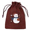 Christmas Theme Jute Cloth Storage Bags LS-ABAG-F010-01B-09-2