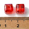 100Pcs Transparent Electroplate Glass Beads GLAA-K064-08A-AB06-3