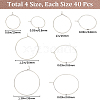 160Pcs 4 Style Brass Wine Glass Charm Rings KK-SP0001-33P-2