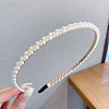 Plastic Imitation Pearls Hair Bands OHAR-PW0007-19G-1
