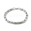 304 Stainless Steel Oval Link Chain Bracelets for Women Men BJEW-F488-63B-P-4