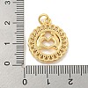 Brass Micro Pave Clear Cubic Zirconia Pendants KK-U007-01G-01-3