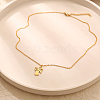 304 Stainless Steel Mother Child Silhouette Mama Pendant Necklaces for Women WI4645-1-4