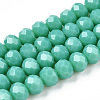 Opaque Solid Color Glass Beads Strands EGLA-A034-P8mm-D31-1