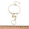 Brass Micro Pave Cubic Zirconia Mittens Bracelets BJEW-C156-01G-06-5
