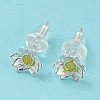 Two Tone 999 Sterling Silver Stud Earrings STER-P052-A03-S-2