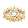 Rack Plating Brass Micro Pave Clear Cubic Zirconia Cabochons KK-L224-022G-1