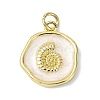 Ocean Theme Brass Enamel Pendants KK-H270-06G-07-1