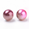 Rainbow Acrylic Imitation Pearl Beads OACR-R065-10mm-A10-2