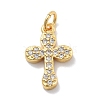 Brass Micro Pave Cubic Zirconia Pendants KK-M305-01G-02-1