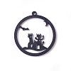 Acrylic Open Back Bezel Pendants X-KY-WH0019-12-1