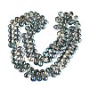 Electroplate Baking Paint Transparent Glass Beads Strands GL-N005-02A-C08-2
