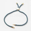 Nylon Twisted Cord Bracelet Making MAK-K007-02G-1