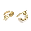Brass with Cubic Zirconia Ear Cuff Findings KK-Q048-22G-2