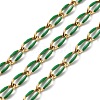 Ion Plating(IP) 304 Stainless Steel Enamel Twisted Oval Link Chains CHS-K019-02G-03-1